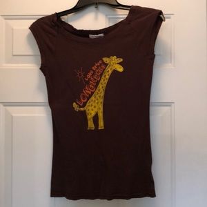 Adorable distressed look tee